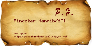 Pinczker Hannibál névjegykártya